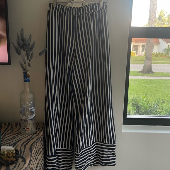 Zara striped wide leg pants - Picture 5 of 7